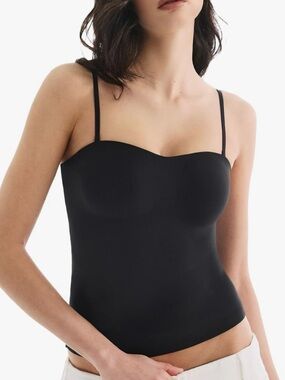Lehoba Built in Bra Cami Scoop Neck Tank Top, Size Medium, BNWOT